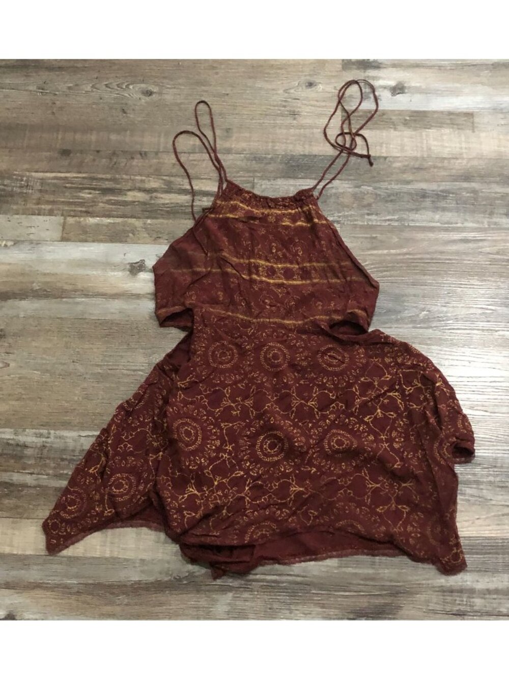 Free People Intimately Bohemian Style Halter Top Small Burgundy